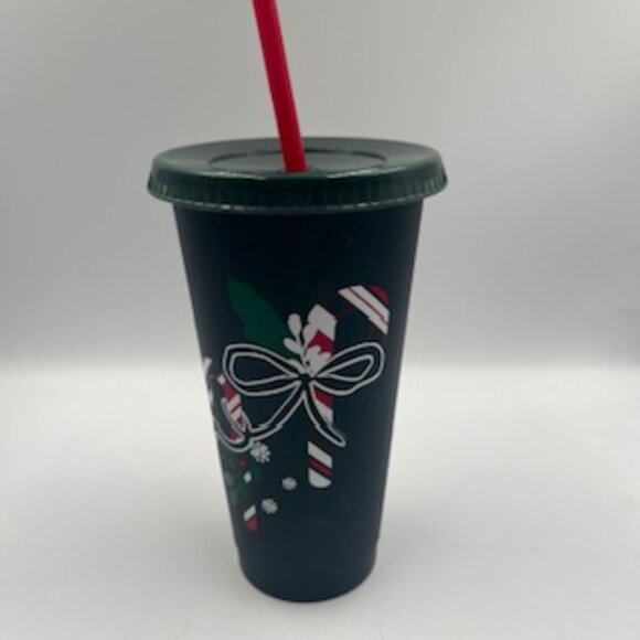 Starbucks Christmas Cold Cups Venti 24 oz Holiday Tumblers With Lids And Straws - Picture 3 of 10